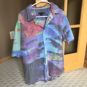 XL Ocean Current Multi-colored Beach Shirt